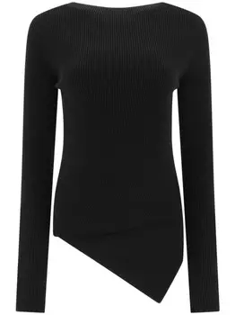 Rick Owens DRKSHDW ребристый верх, черный