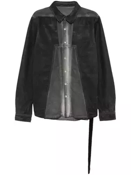 Rick Owens DRKSHDW рубашка Splintered, серый