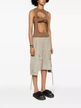 Rick Owens DRKSHDW топ без рукавов, коричневый