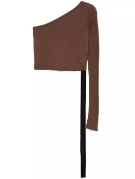 Rick Owens DRKSHDW топ Ziggy, коричневый