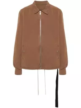 Rick Owens DRKSHDW твиловая куртка Zipfront, коричневый