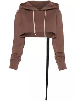 Rick Owens DRKSHDW укороченное худи, коричневый
