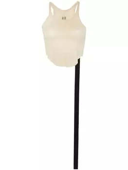 Rick Owens DRKSHDW укороченный топ асимметричного кроя, нейтральный цвет