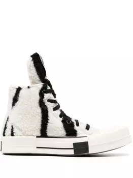 Rick Owens DRKSHDW высокие кеды Turbodrk Chuck 70 из коллаборации с Converse, белый