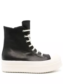 Rick Owens DRKSHDW высокие кожаные кеды, черный