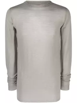 Rick Owens джемпер Biker Level из вирджинской шерсти, нейтральный цвет