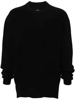 Rick Owens джемпер из натуральной шерсти, связанный вручную, черный
