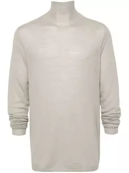 Rick Owens джемпер Level с высоким воротником, серый