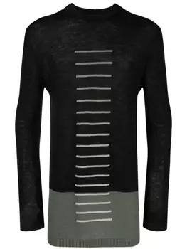 Rick Owens джемпер оверсайз с круглым вырезом, черный