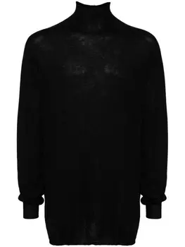 Rick Owens джемпер с высоким воротником, черный
