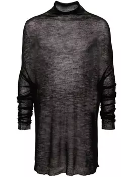Rick Owens джемпер Shroud крупной вязки, черный
