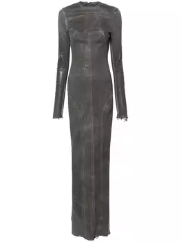 Rick Owens джинсовое платье Edfu Al, серый