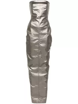 Rick Owens джинсовое платье макси, серый