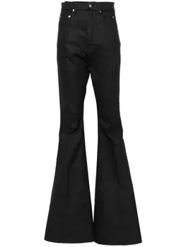 Rick Owens джинсы bootcut Bolan с завышенной талией, черный