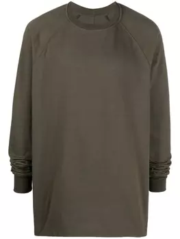 Rick Owens футболка Baseball с длинными рукавами, зеленый