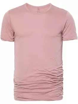 Rick Owens футболка Double с жатым эффектом, розовый