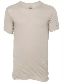 Rick Owens футболка Double SS, нейтральный цвет