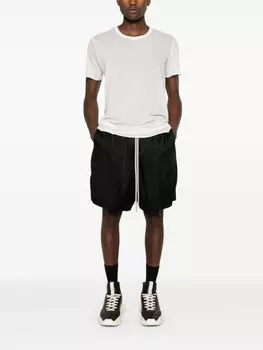 Rick Owens футболка из хлопка с необработанным краем, белый