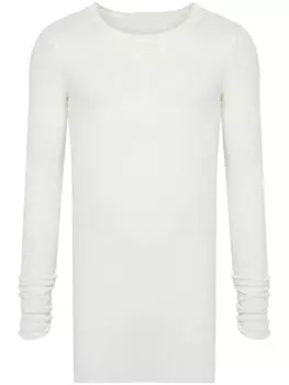 Rick Owens футболка Rib LS T, белый