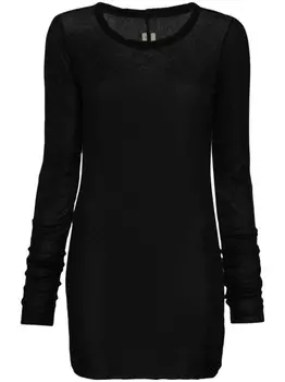 Rick Owens футболка Rib LS T, черный
