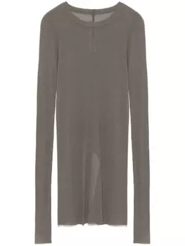Rick Owens футболка в рубчик, серый