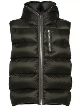 Rick Owens герметичный жилет, зеленый