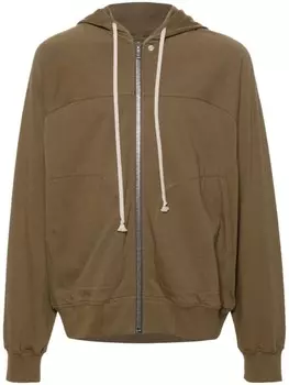 Rick Owens худи Windbreaker из джерси, зеленый