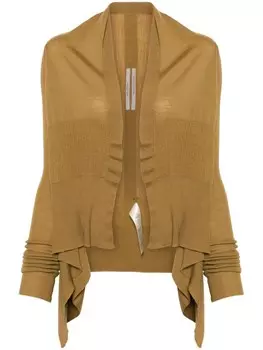 Rick Owens кардиган с запахом, коричневый