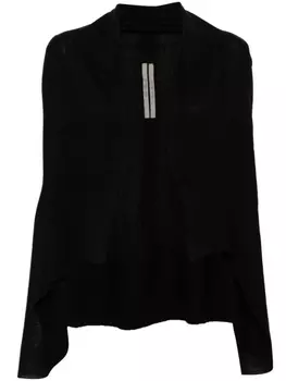 Rick Owens кардиган Short Wrap из вирджинской шерсти, черный