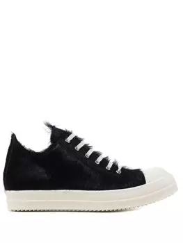 Rick Owens кеды Low на шнуровке, черный