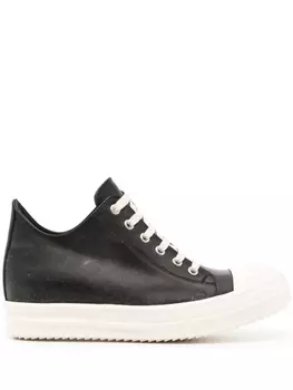 Rick Owens кеды с контрастным носком, черный