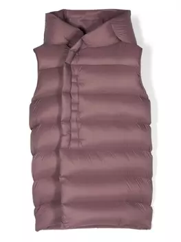 Rick Owens Kids дутый жилет с капюшоном, фиолетовый