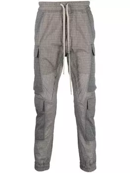 Rick Owens клетчатые брюки с кулиской, серый