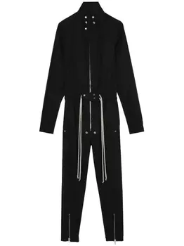 Rick Owens комбинезон с воротником-стойкой, черный