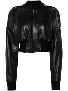 Rick Owens кожаная куртка на молнии, черный
