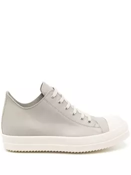 Rick Owens кожаные кеды, серый