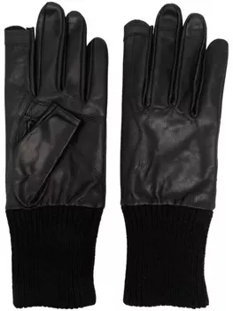Rick Owens кожаные перчатки, черный