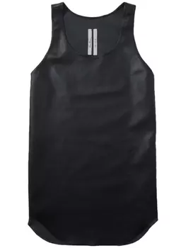 Rick Owens кожаный топ без рукавов, черный
