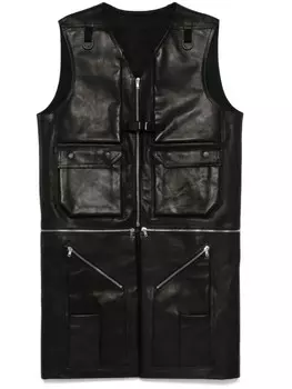 Rick Owens кожаный жилет Utility, черный