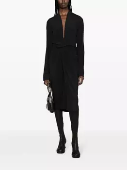 Rick Owens креповое платье с завязками, черный
