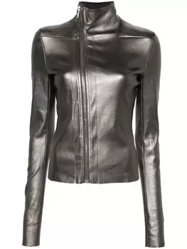 Rick Owens куртка Gary с эффектом металлик, серебристый