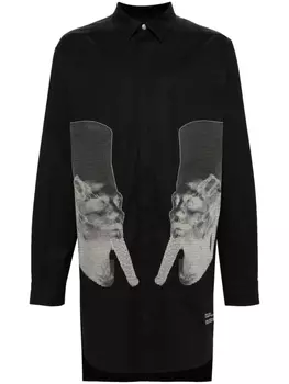 Rick Owens куртка-рубашка Jumbo, черный