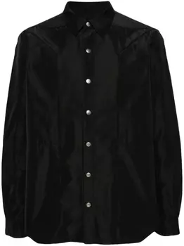 Rick Owens куртка-рубашка на кнопках, черный