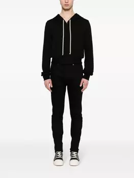 Rick Owens куртка с капюшоном и кулиской, черный