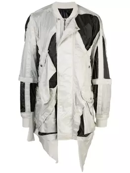 Rick Owens куртка с вырезными деталями, серый