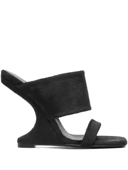 Rick Owens Lilies мюли Luxor Cantilever 125 на танкетке, черный