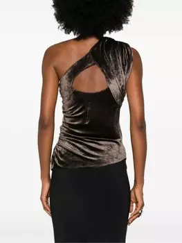 Rick Owens Lilies топ Amira, коричневый