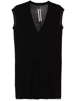 Rick Owens майка с V-образным вырезом, черный