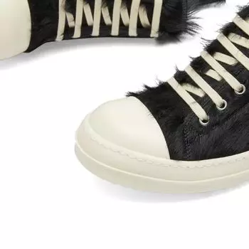 Rick Owens Низкие Кроссовки с конскими волосами, черный