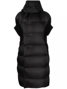 Rick Owens пальто асимметричного кроя с капюшоном, черный